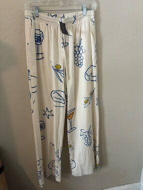 Cocktail Hour Printed Drawstring Pants